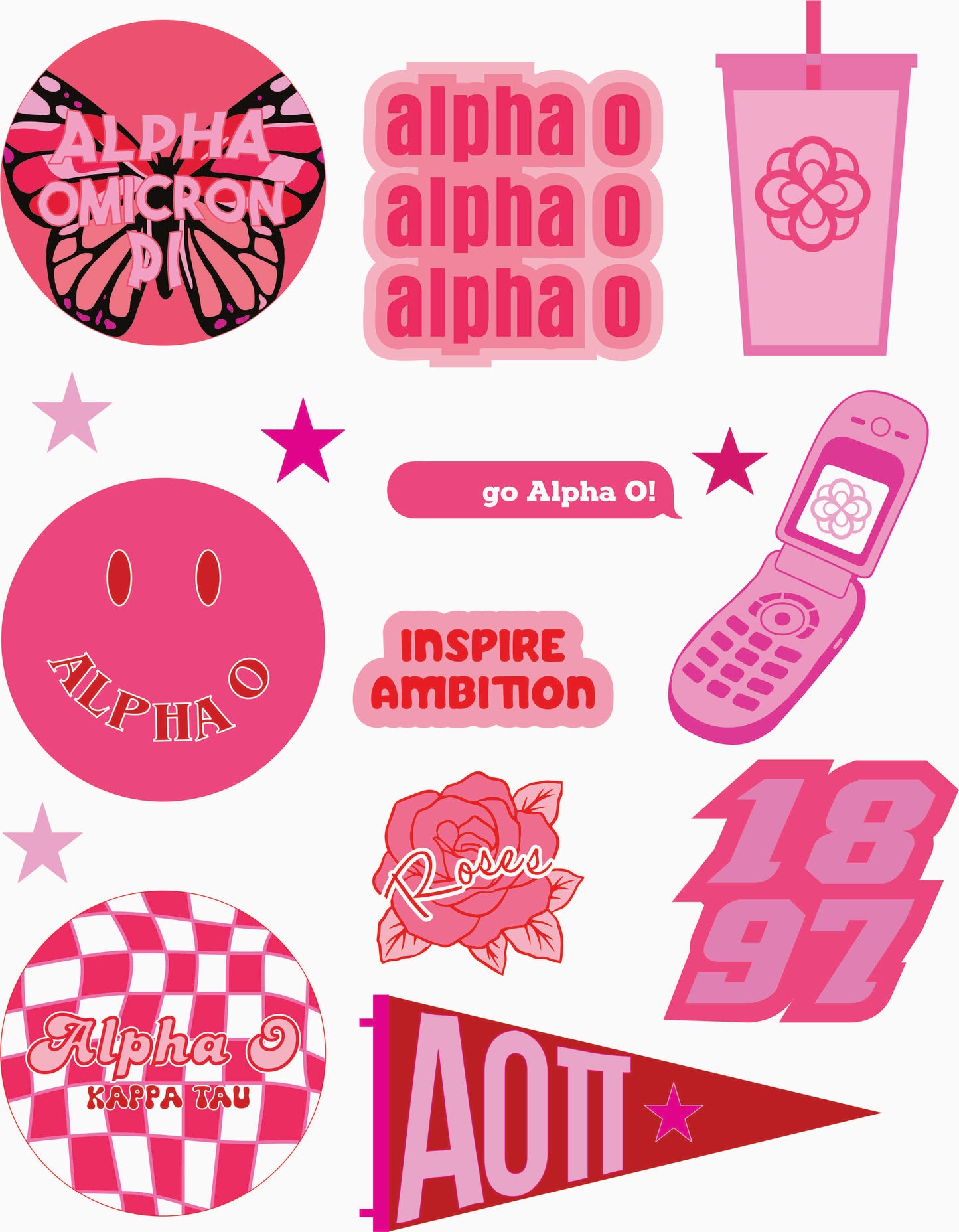 Sorority Sticker Pages