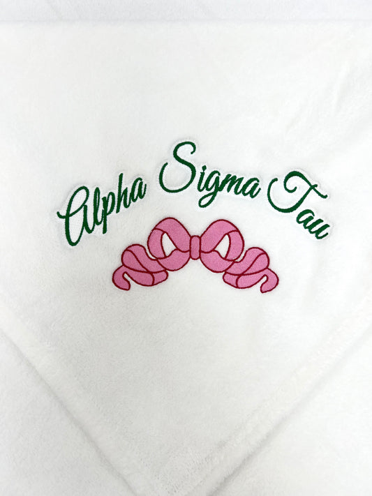 Sorority Bow Blanket