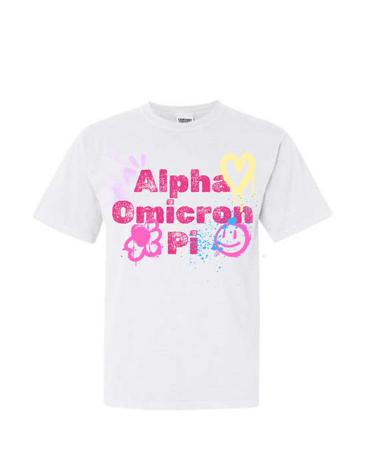 Alpha Omicron Pi Airbrush Tee