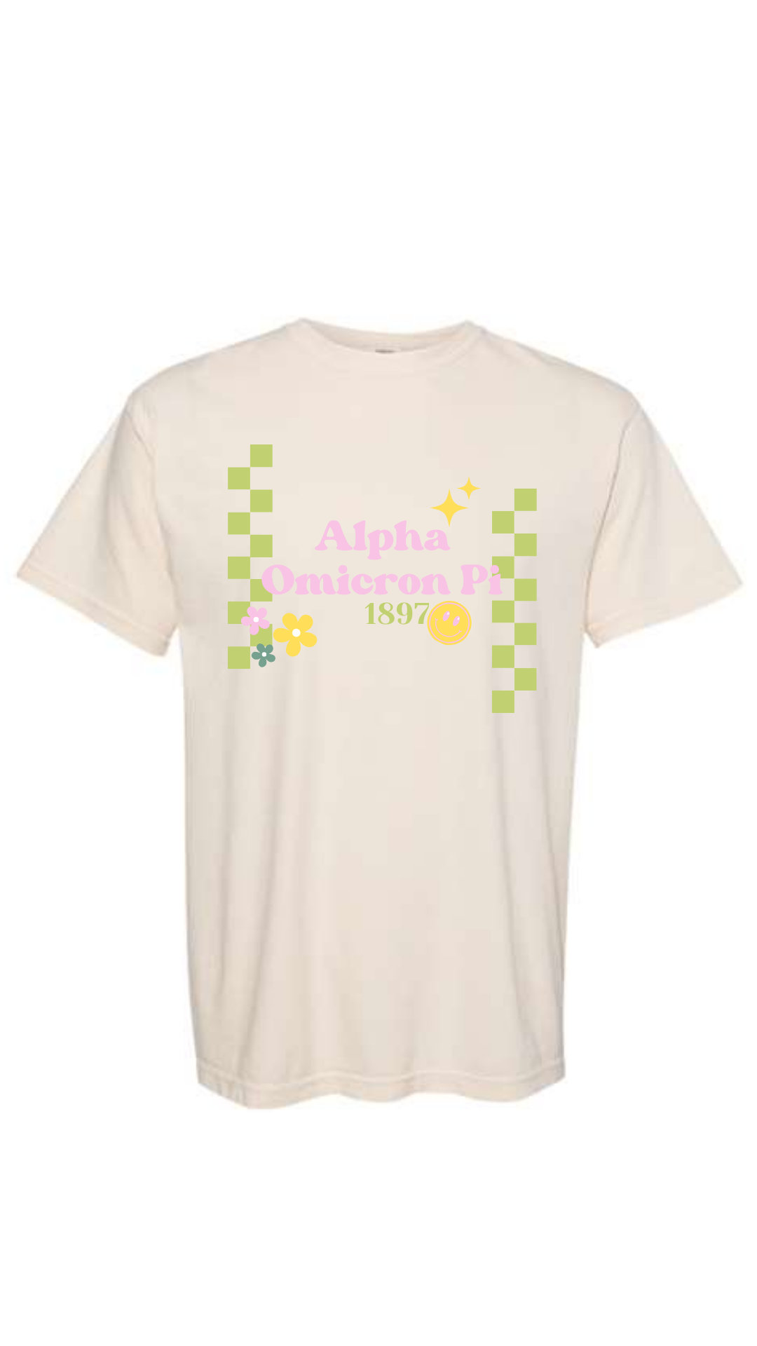 Alpha Omicron Pi Checkered T-shirt