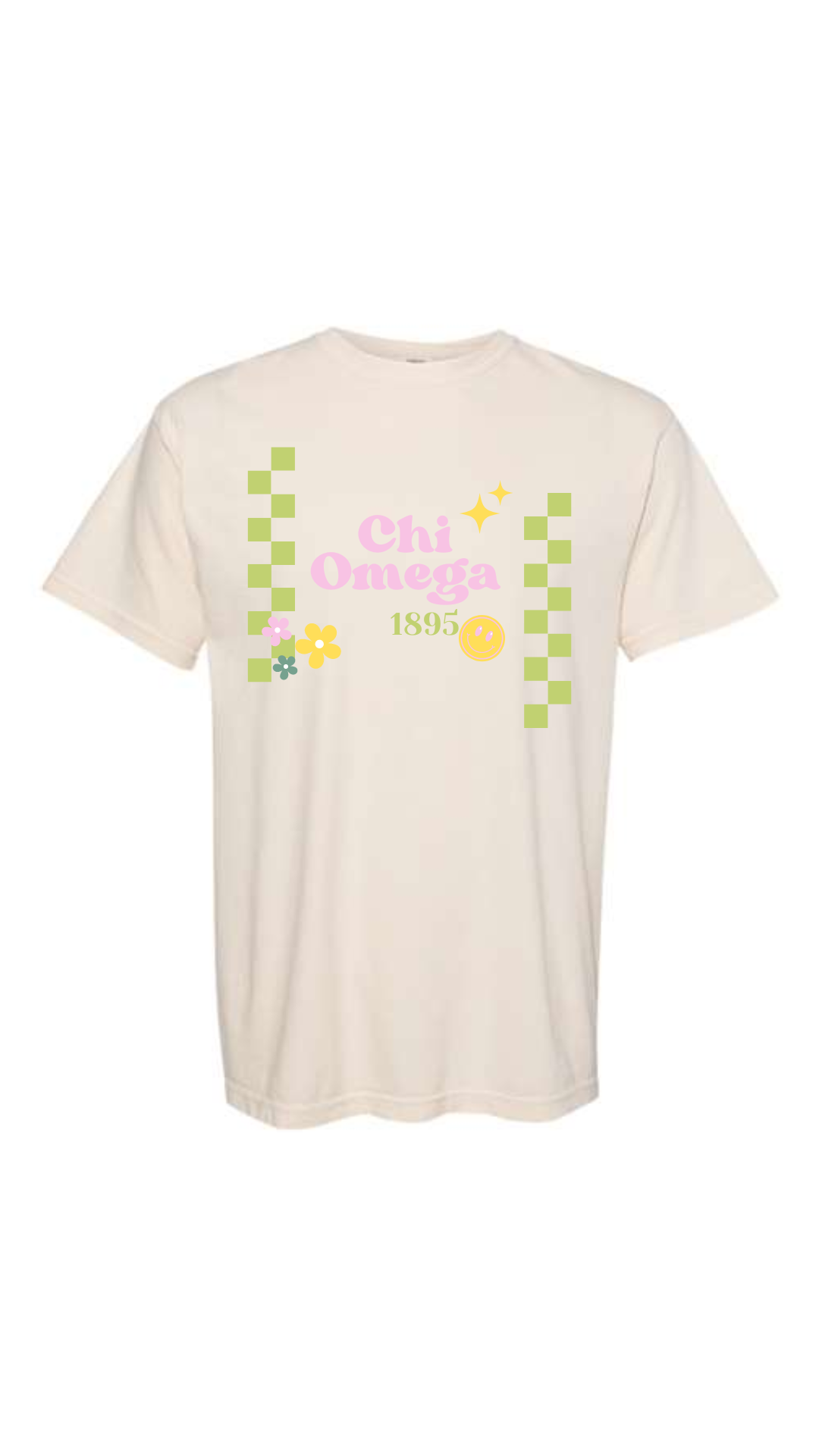 Chi Omega Checkered T-shirt