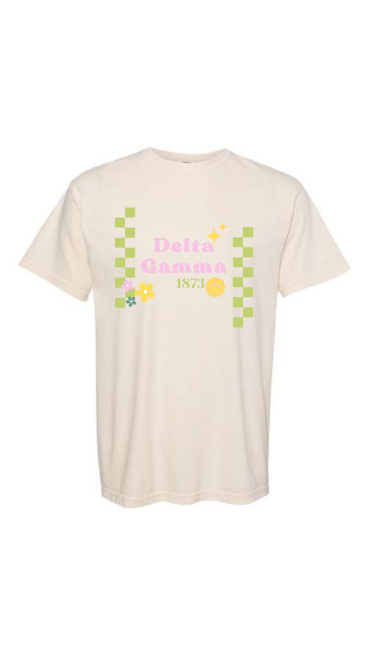 Delta Gamma Checkered T-shirt