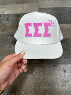 Sorority Puff Print Trucker Hat