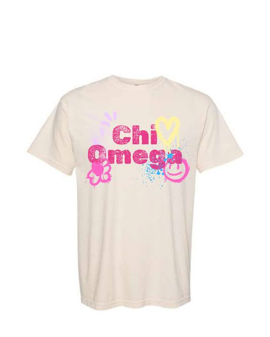 Chi Omega Airbrush Tee