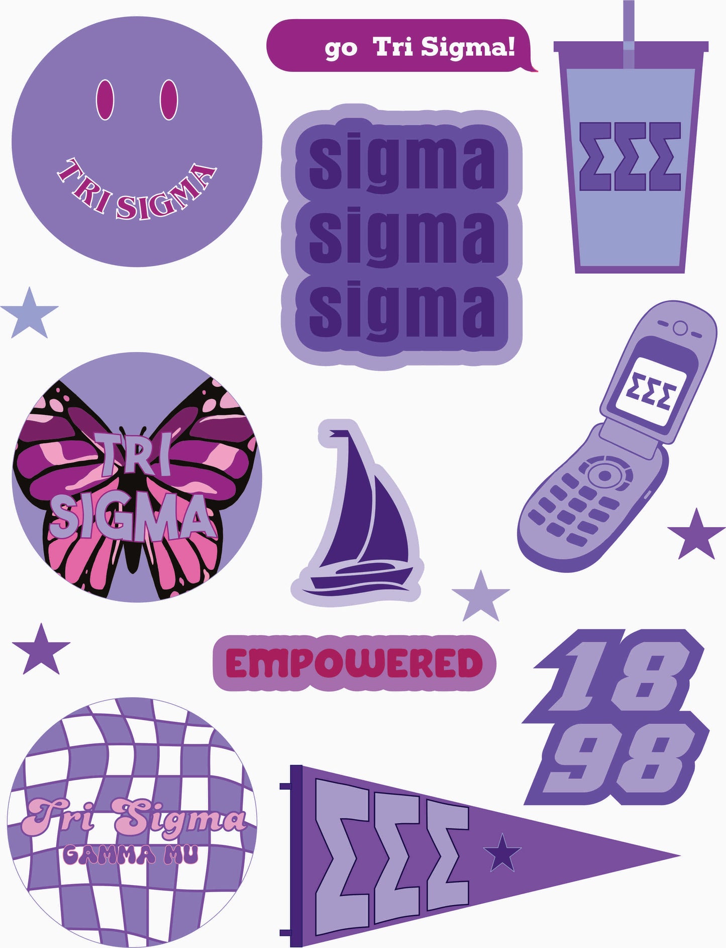 Sorority Sticker Pages