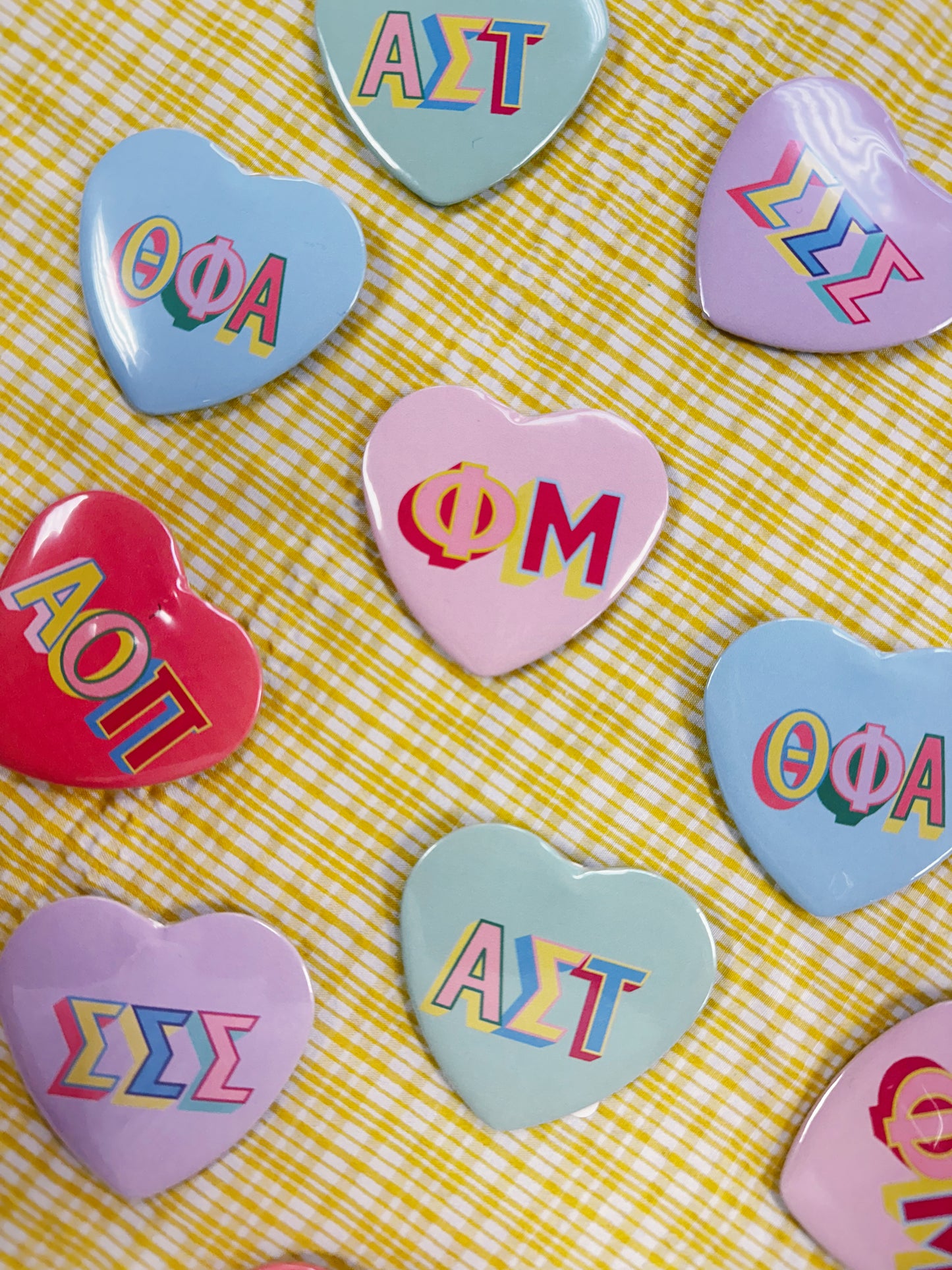 NEW Sorority Heart Pins