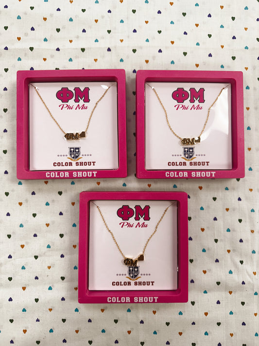 Sorority Heart Necklace