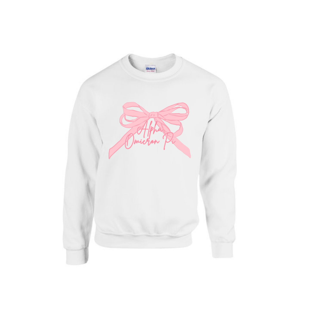 Alpha Omicron Pi Bow Crewneck