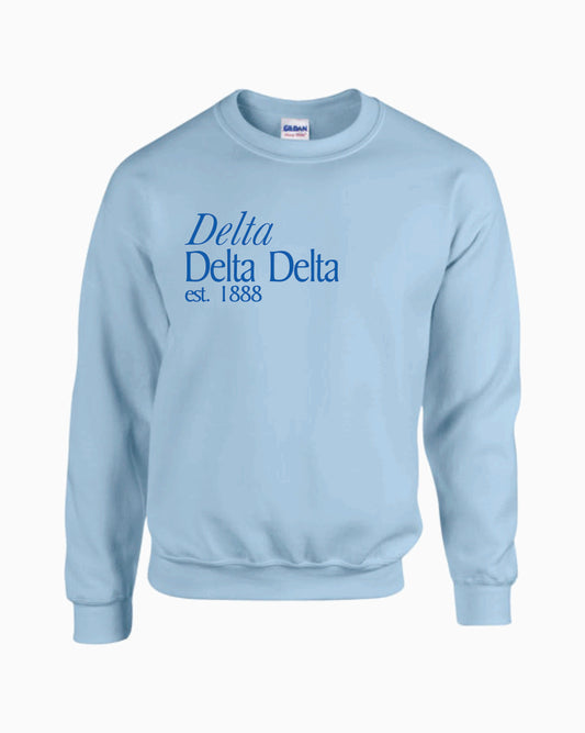 Tri Delta Est. Crewneck