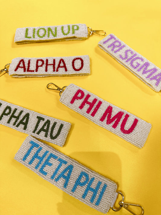 NEW Sorority Beaded Keychains